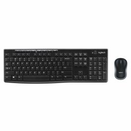 Logitech MK270 Combo Teclado y Ratón Inalámbrico Silencioso y Duradero, Con Cubierta de Silicona, Full-Size UK, Compatible ChromeOS/Windows