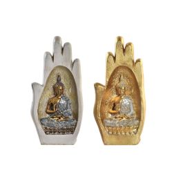 Figura Decorativa DKD Home Decor Gris Dorado Buda Resina (10 x 7,2 x 20,9 cm) (2 Unidades) Precio: 14.69000016. SKU: B1H4EWRXYF