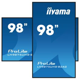 Iiyama LH9875UHS-B2AG - Pantalla Digital LCD 97.5" (247.7 cm) 4K Ultra HD, LED, IPS, Android 11, 3xHDMI, DisplayPort, 24/7, Wi-Fi, 500 Nits, Negro