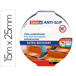 Tesa Cinta Antideslizante Adhesiva Uso Interior Exterior Color Negro 15 Metros x 25 mm Precio: 27.50000033. SKU: S7912368