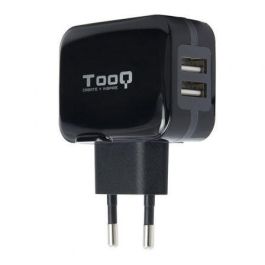 TooQ TQWC-1S02 Cargador de Pared USB 2 Puertos 17W 3.4A Total (2.4A/Puerto) Negro