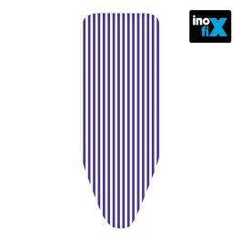 Inofix Funda para tabla de planchar Power Vap rayas, 100% algodón, 140 x 55 cm, rayas azules