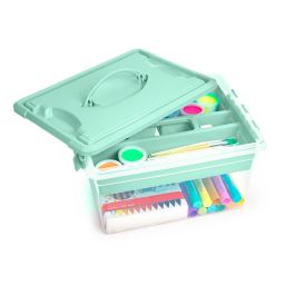 Caja Organizadora Plastico Plasticforte N 9 Con Bandeja Colores Surtidos 27x34x18 cm