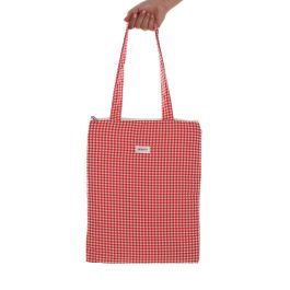 Bolso Mujer Versa Vichy Rojo 40 x 33 cm Bolso Mujer Versa Vichy Rojo 40 x 33 cm
