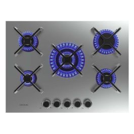 Cecotec Placa de gas 5 fuegos Bolero Squad G 5400S 10400W inox WOK encendido seguro