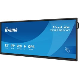 iiyama 92" 5K UHD Táctil Interactivo Android 13 iiWare11, 50 Puntos IR+, Anti-reflejos, Altavoces y Micrófono