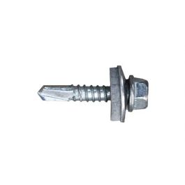 Caja 250 unidades. tornillo 7301 punta broca cabeza hexagonal sw8 ø 6,3x50 mm arandela de epdm ø16 cincado