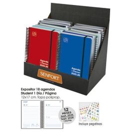 Agenda Escolar (2025-26) Senfort Student Unicolor Espiral Tapa Pp Con Goma 120X170 D/P Surtido Expositor De 18 Precio: 137.89000038. SKU: B18YS2MJWR