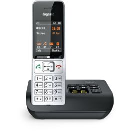 Gigaset COMFORT 500A Teléfono DECT/analógico con Contestador Automático, Pantalla a Color TFT 2.2", Manos Libres, Agenda 200 Contactos, Plata/Negro