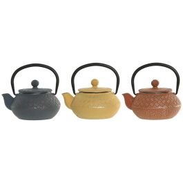 DKD Home Decor Tetera Oriental de Hierro Colado/Inox 300ml 11x11.5x12.6cm Amarilla/Naranja (3 Unidades) Precio: 48.50000045. SKU: B12TGJTJVS