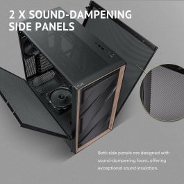 ANTEC FLUX SE Midi Tower para PC, Negro y Madera
