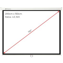 Pantalla Manual Videoproyector Pared Y Techo Pantalla Manual Videoproyector Pared Y Techo