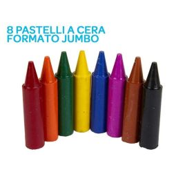 Ceras jumbo colores brillantes caja 8 unds