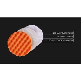 Formula 1 Ps180 F110789 Juego de 3 Almohadillas de Pulir 180 mm Microfibra, Lana y Esponja con Velcro Formula 1 Ps180 F110789 Juego de 3 Almohadillas de Pulir 180 mm Microfibra, Lana y Esponja con Velcro