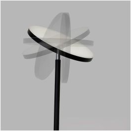 Cristalrecord Lámpara de pie Dencel 30+6W 3000lm 3CCT Dimmable Negra Metal Ø25x175cm