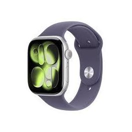 Apple Watch Series 11 GPS + Cellular 46mm Caja de Aluminio Plateado con Correa Deportiva Morado Niebla Talla M/L Precio: 637.49999984. SKU: B1FJYJPT99