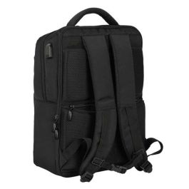 Safta Mochila Sevilla FC Premium Portátil 15,6" + USB Negro 31x44x13cm