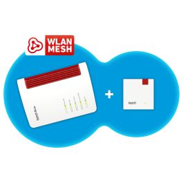 AVM FRITZ!Mesh Set 7530 AX + 1200 AX Wi-Fi 6 Sistema de Malla Doble Banda 2400 Mbit/s Color Rojo y Blanco