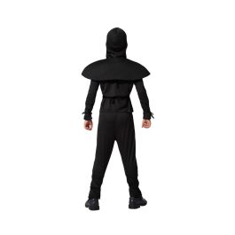 Disfraz de Ninja para Niño, Color Negro y Blanco, Talla 10-12 Años, Completo con Camiseta, Pantalón, Chaleco y Accesorios, Ideal para Carnaval Disfraz de Ninja para Niño, Color Negro y Blanco, Talla 10-12 Años, Completo con Camiseta, Pantalón, Chaleco y Accesorios, Ideal para Carnaval
