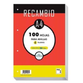 Recambio Pacsa A4 100H 90G 4 Taladros Cuadric.4X4 Precio: 2.59000016. SKU: B1AXDRNALK
