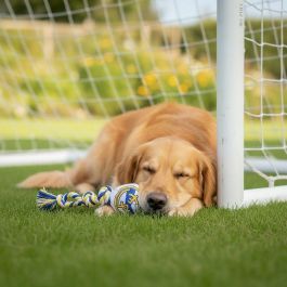 Cerdá Juguete de Cuerda para Perro | Licencia Oficial Real Madrid | Accesorios para Mascotas | Ideal para Masticar y Jugar | Blanco | 15x33x10 cm