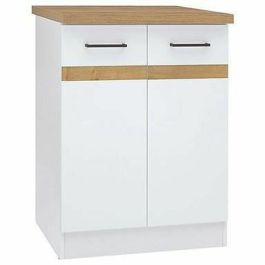 Junona Kitchen Bajo Gabinete de 60 cm - 2 puertas - Tesca de trabajo - Blanco brillante Junona Kitchen Bajo Gabinete de 60 cm - 2 puertas - Tesca de trabajo - Blanco brillante