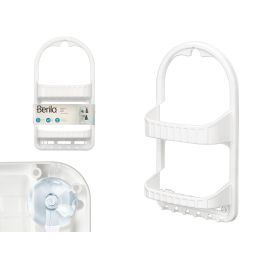Berilo Estante de Baño 2 Alturas con Perchas y Ventosa, Plástico Blanco 26.7x50x12 cm (12 Unidades) Precio: 35.58999983. SKU: B16HLYKKJY