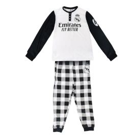 Cerdá Pijama Largo Single Jersey Real Madrid S Adulto Blanco