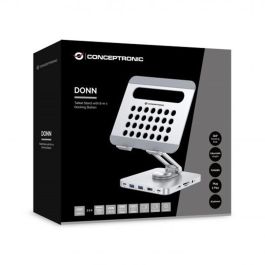 Conceptronic DONN26G Docking Station USB-C Hub con HDMI 4K 60Hz, 2x USB-A, Lector SD/MicroSD, y Carga PD 100W - Gris