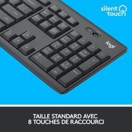 Logitech MK295 Combo Teclado y Ratón Inalámbrico Silencioso SilentTouch, Diseño Antiderrames, Disposición Inglesa