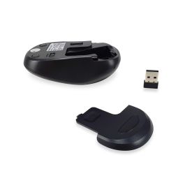 Equip Ratón Óptico Inalámbrico 2.4Ghz 1200 DPI Comfort Ergonómico Ambidiestro Plug & Play Nano USB Equip Ratón Óptico Inalámbrico 2.4Ghz 1200 DPI Comfort Ergonómico Ambidiestro Plug & Play Nano USB