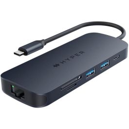 HYPER HD4004GL Hub de Interfaz USB 3.2 Gen 1 (3.1 Gen 1) Type-C 10000 Mbit/s Azul, Gris Precio: 106.50000009. SKU: B1F8FKFVXE