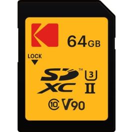 Kodak EKMSD64GUHS2V2K Tarjeta SDXC 64GB UHS-II U3 V90 Clase 10 Ultra Pro 300MB/s lectura 270MB/s escritura Precio: 55.89000043. SKU: B1G33WYWSD
