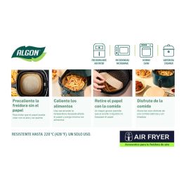 Inde Set-35 Bases Papel Airfryer Redondas 20 cm para Freidora de Aire (24 Unidades)