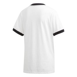 Camiseta de Manga Corta Mujer Adidas 3 Stripes Blanco