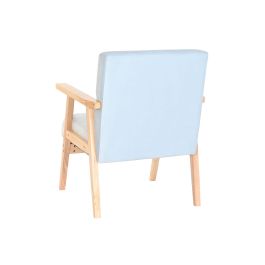 DKD Home Decor Butaca Azul Celeste 69x77x61 cm Poliéster y MDF
