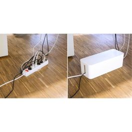 LogiLink KAB0063 Caja de Gestión de Cables Grande 407x157x133.5mm Blanco Plástico Organizador