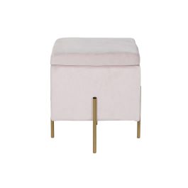 DKD Home Decor Reposapiés Rosa Dorado 45 x 47 x 45 cm