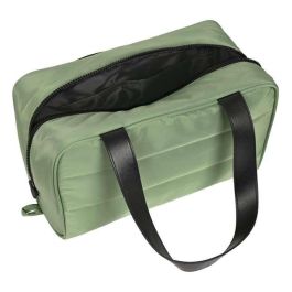 Safta Neceser Rectangular Minnie Mouse "Mint Shadow" Verde Militar para 3 años, 31x14x19 cm, Taslon Acolchado
