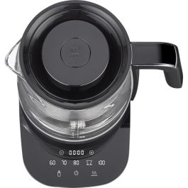 Zwilling 53102-501-0 Hervidor de Agua Eléctrico ENFINIGY de Vidrio Negro, 1.7L, 1850W, Termostato, Mantener Caliente