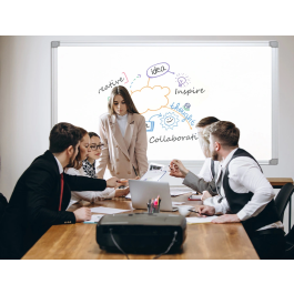 Q-connect Pizarra Blanca Melamina Marco Aluminio 180x90 cm