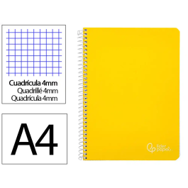 Liderpapel Cuaderno Espiral A4 Witty Tapa Dura 80 Hojas 90gr Cuadro 4mm con Margen Color Amarillo Precio: 10.58999986. SKU: B199Z8AFKJ