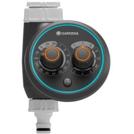 Gardena 1897-20 Water Control EasyPlus, Programador de Riego Digital Gris con Pantalla LCD para Jardín, Presión Máxima 10 bar