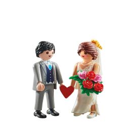 Playmobil 71507 Duo Pack Pareja de Novios - Set de Dos Figuras con Corazón y Ramo de Flores