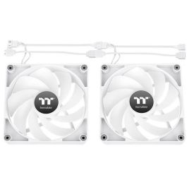 Thermaltake CT140 Reverse ARGB Ventilador 14cm para Carcasa PC Blanco, Iluminación ARGB, 500-1800 RPM, 94.95 CFM (2 unidades)