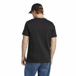 Camiseta de Manga Corta Hombre Adidas Essentials Single 3 Bandas Negro
