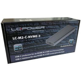 LC-Power LC-M2-C-NVME-3 Caja Externa SSD M.2 NVMe/SATA USB 3.2 Gen 2 Tipo C 10 Gbit/s Negro