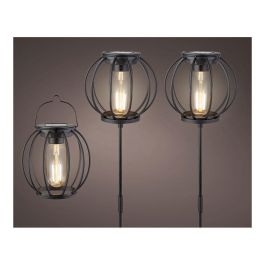 Lumineo Luces Solares de Jardín 3 lm ø13 x 43 cm, Set de 3 Unidades con 2 Estacas y 1 Luz de Mesa