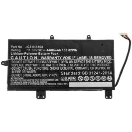 CoreParts Laptop Battery for Asus 50.82Wh Li-Polymer 11.55V 4400mAh for Asus UX480FD UX450FD,ZenBook Pro 14 UX480 CoreParts Laptop Battery for Asus 50.82Wh Li-Polymer 11.55V 4400mAh for Asus UX480FD UX450FD,ZenBook Pro 14 UX480