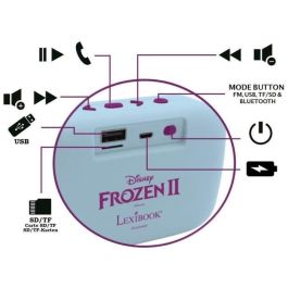 Lexibook Altavoz Bluetooth Portátil Frozen II, Sonido de Alta Calidad Inalámbrico con Conectividad Bluetooth 5.0